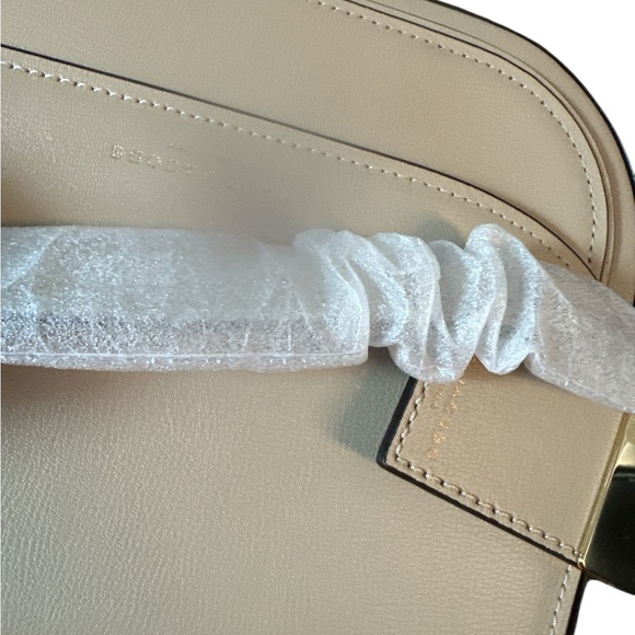 MARC JACOBS NWT LEATHER SADDLE BAG Antique Beige - Picture 11 of 13